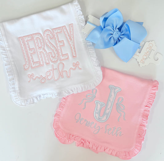 Bib + burp cloth set