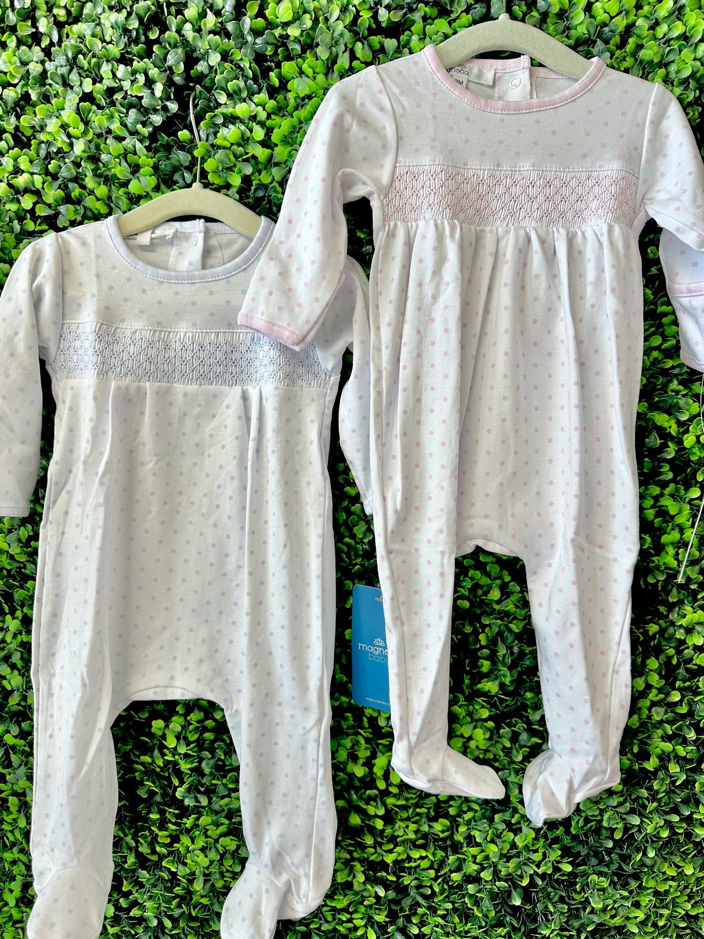 Dots Smocked Footie