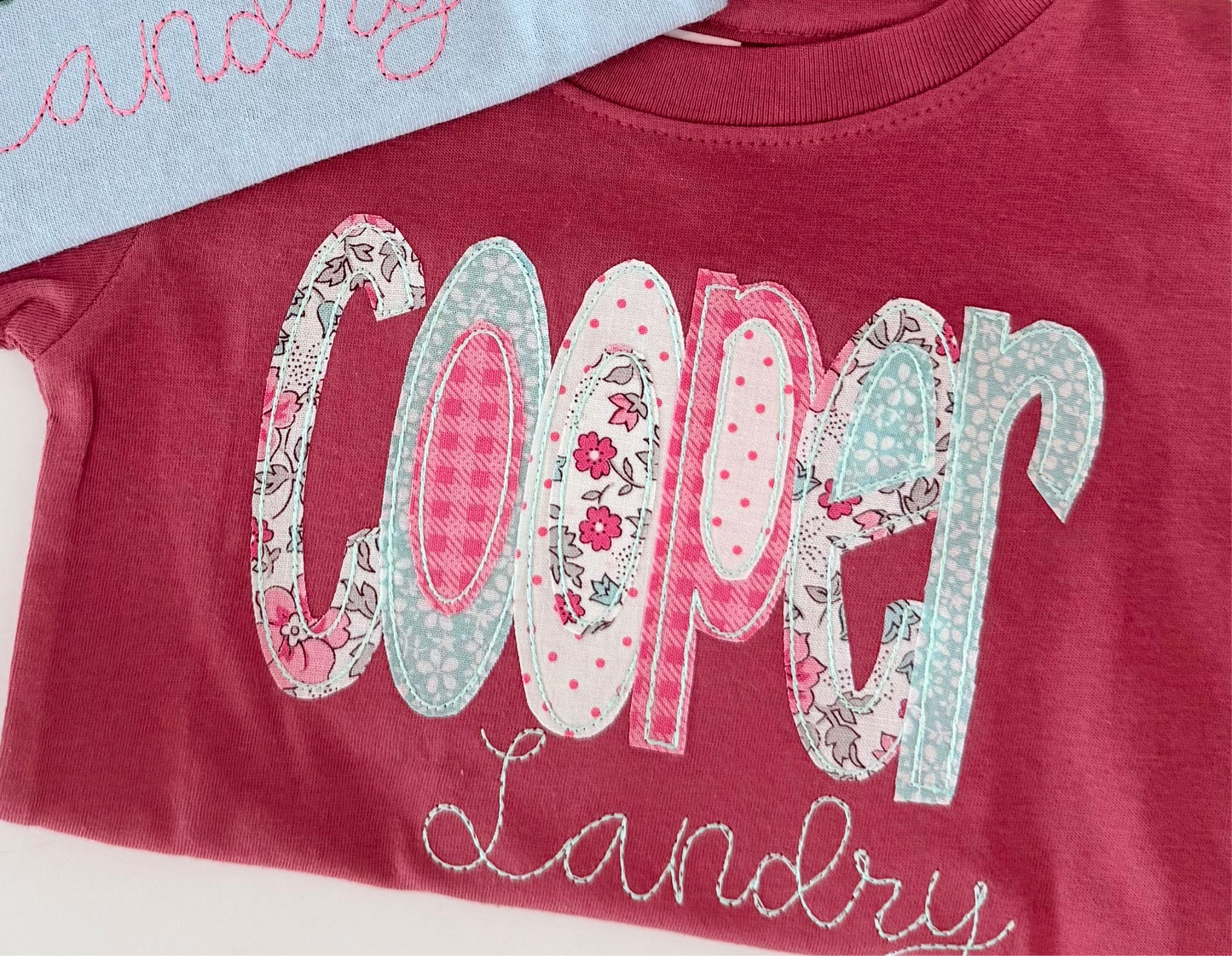 Blush and breeze appliqué