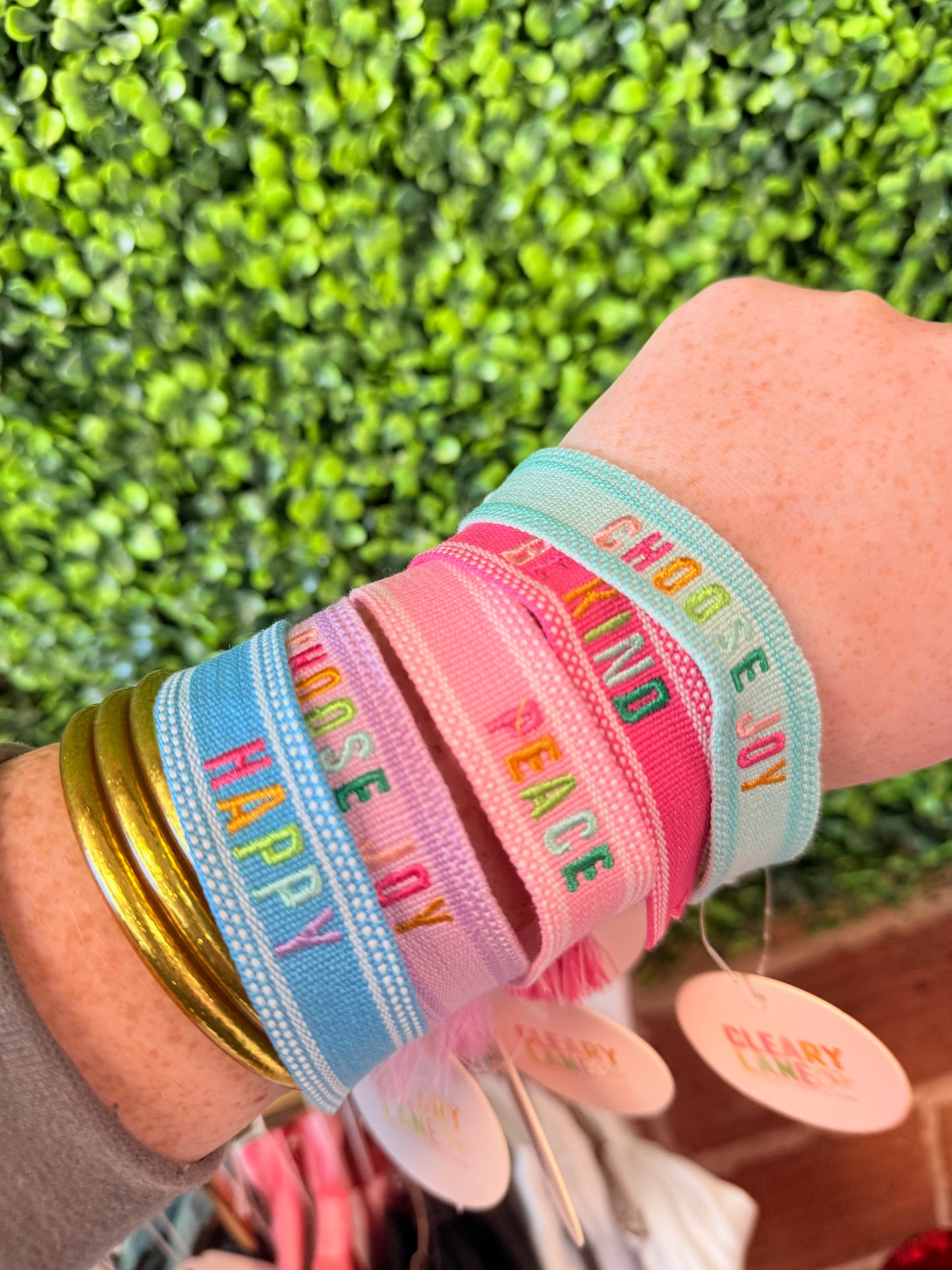 Embroidered bracelets