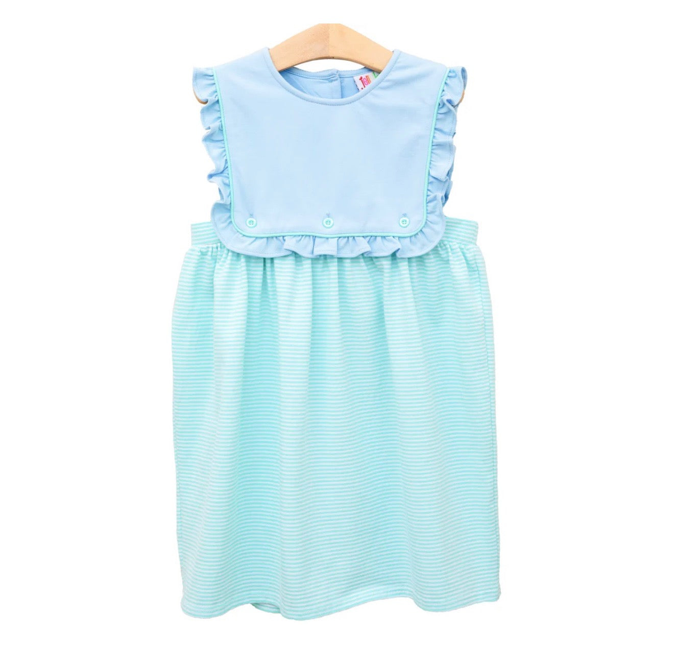 Mint Striped Bib Dress