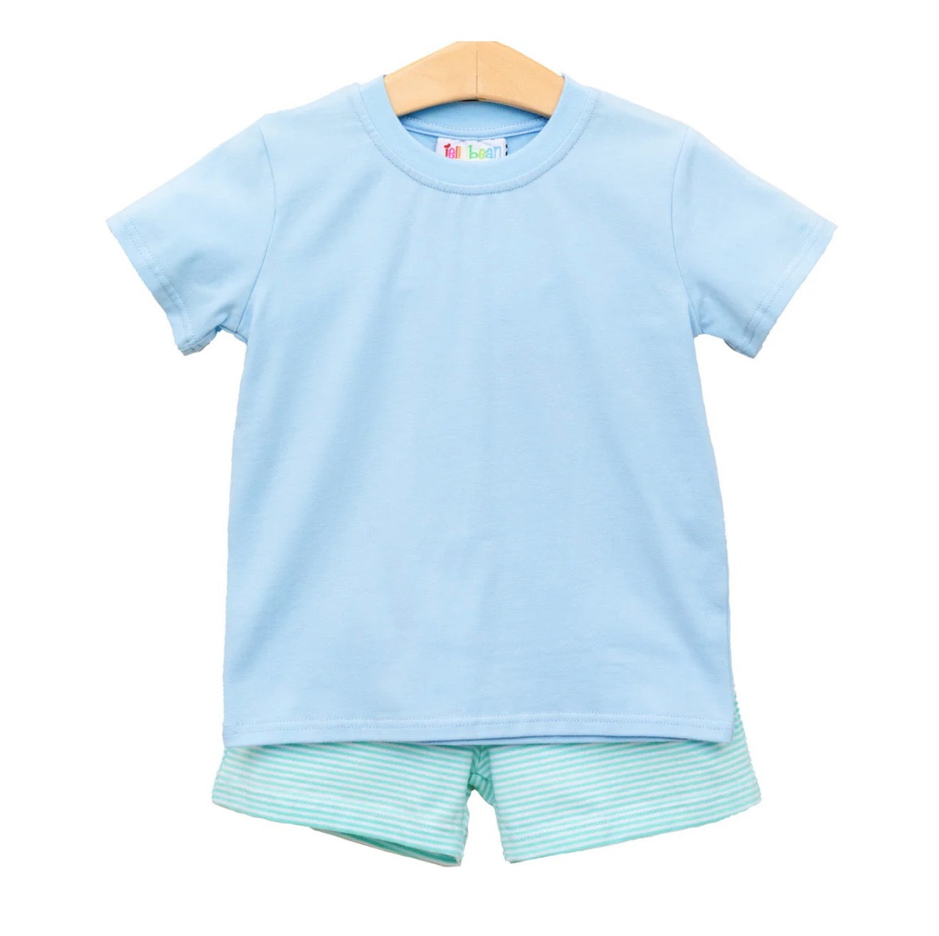 Mint Striped Short Set