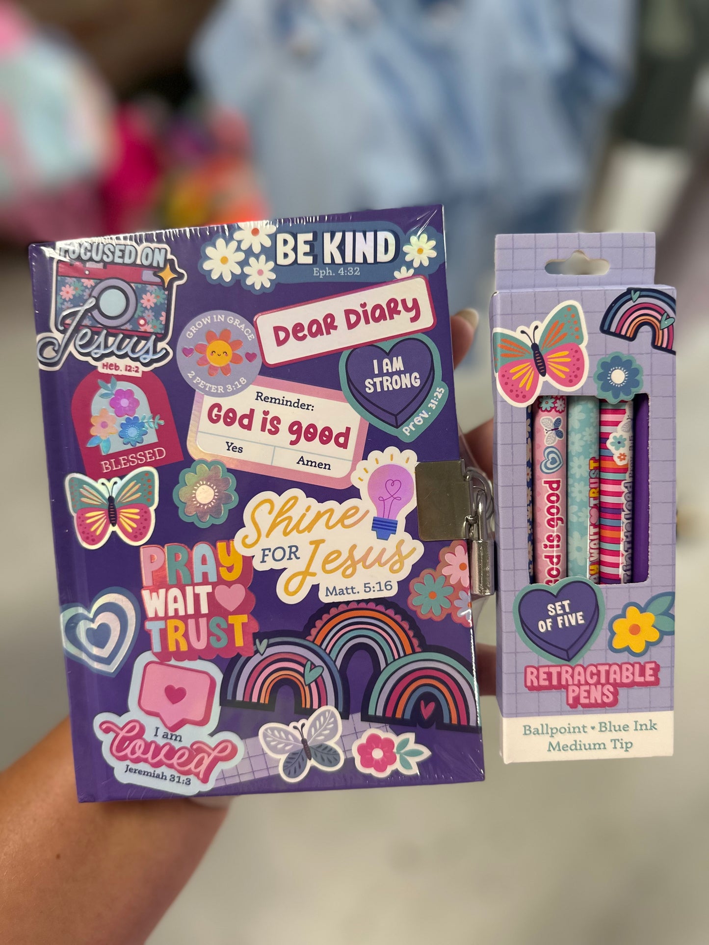 God is good diary and pens