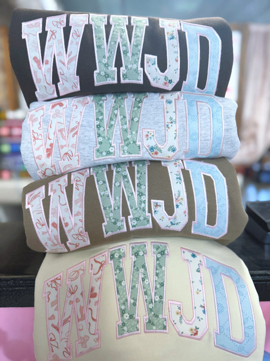 WWJD Applique Sweatshirt