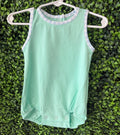 Mint/ Light Blue gingham trimmed bubble