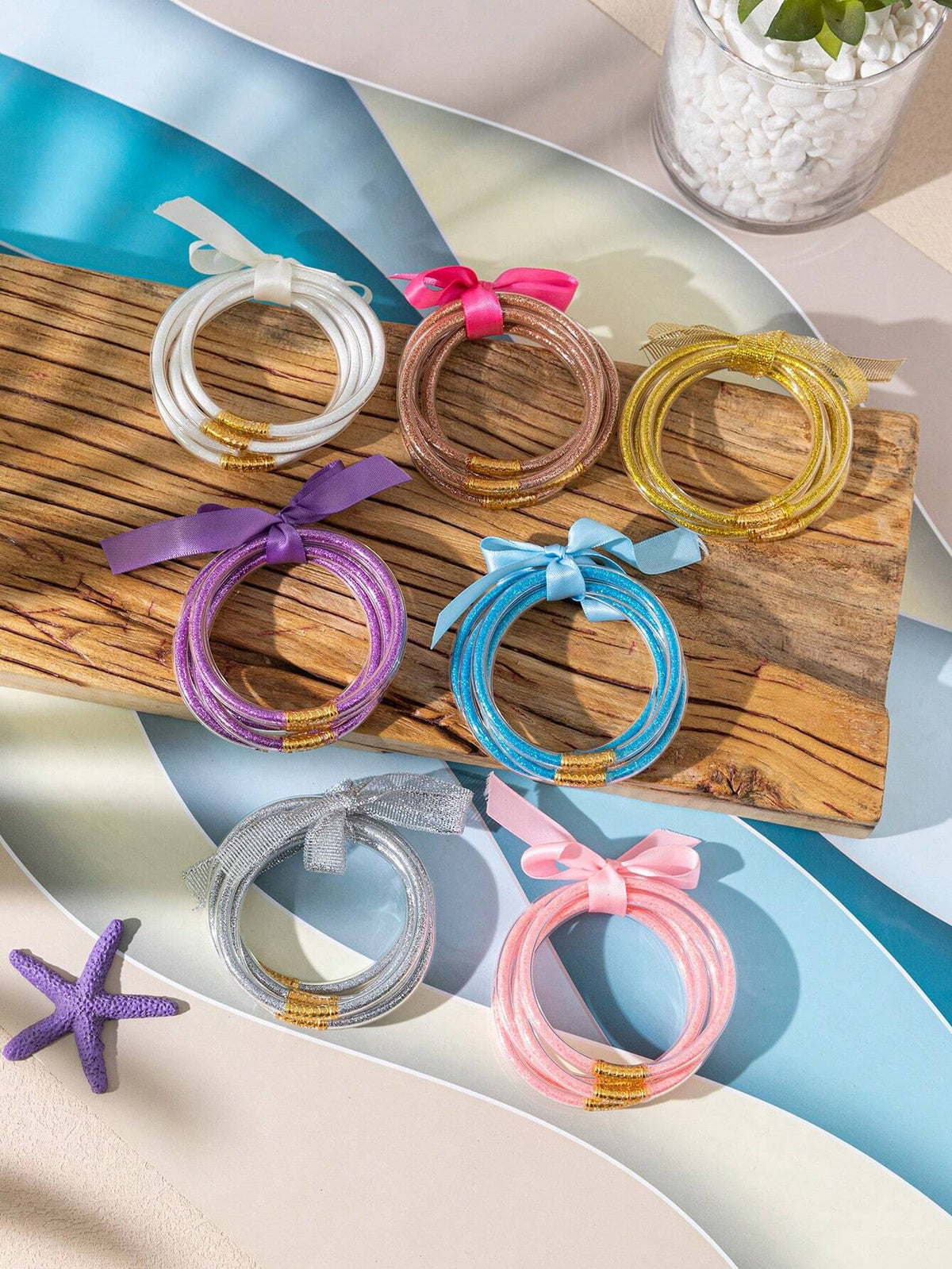 Glitter Jelly Bangles