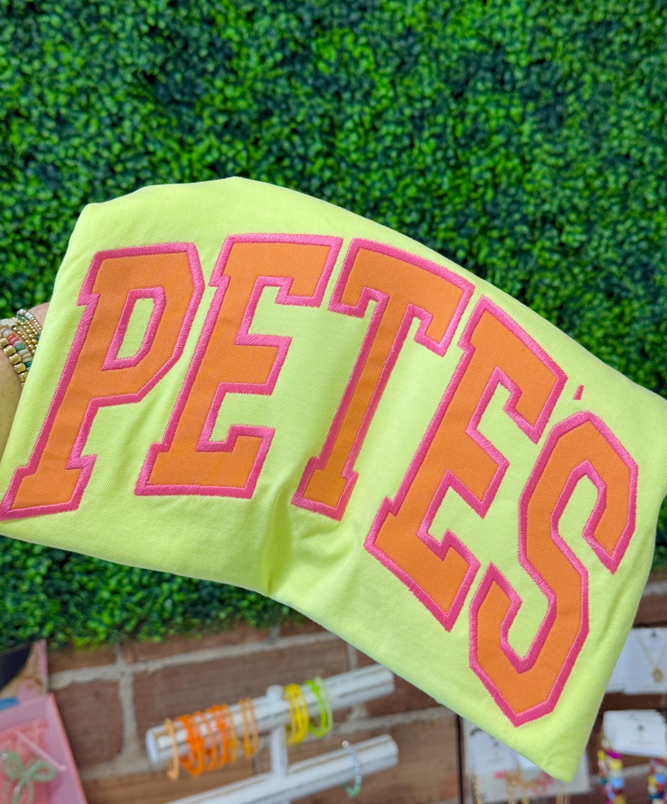 Bright and sunny varsity tee
