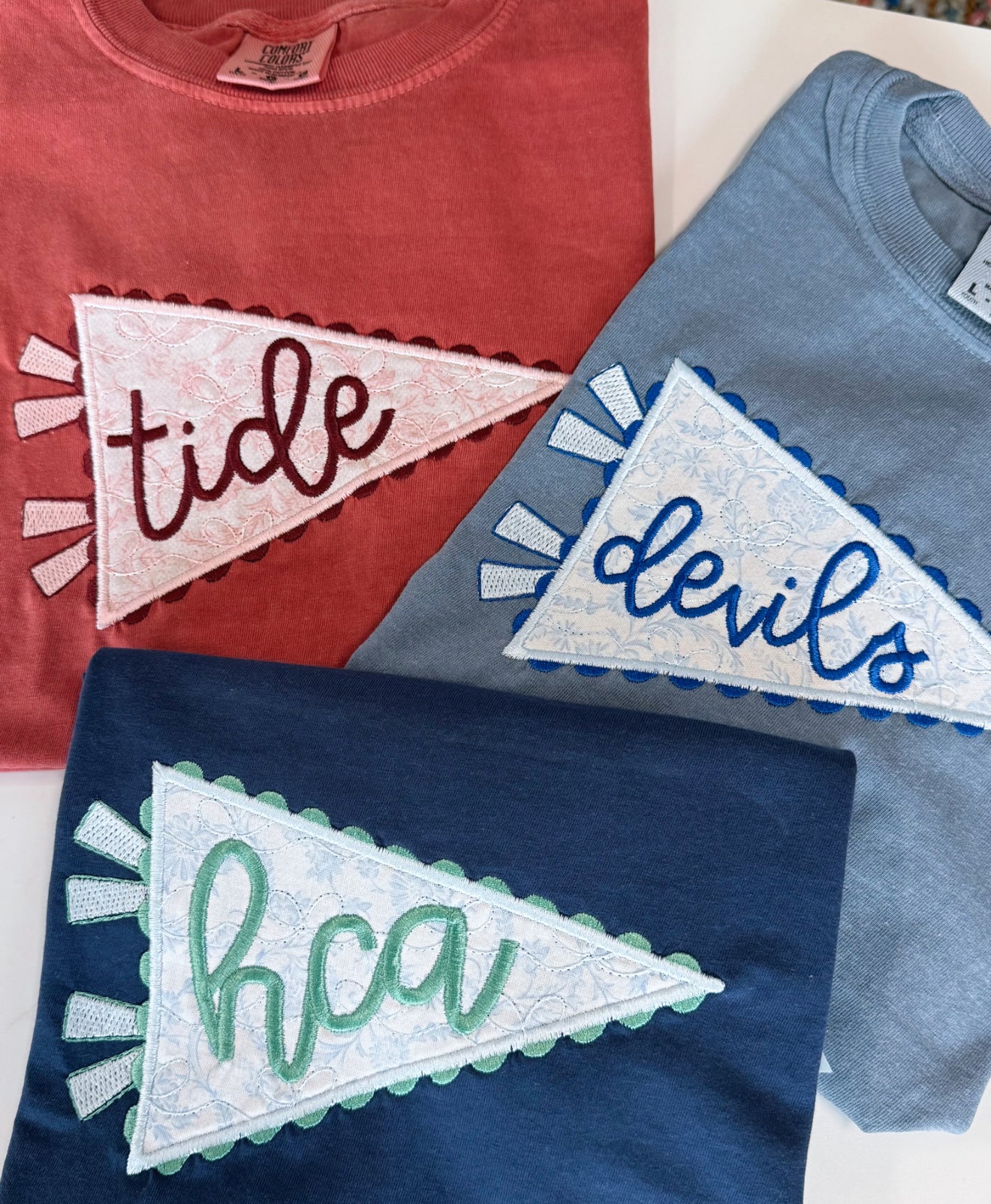 School pennant tee