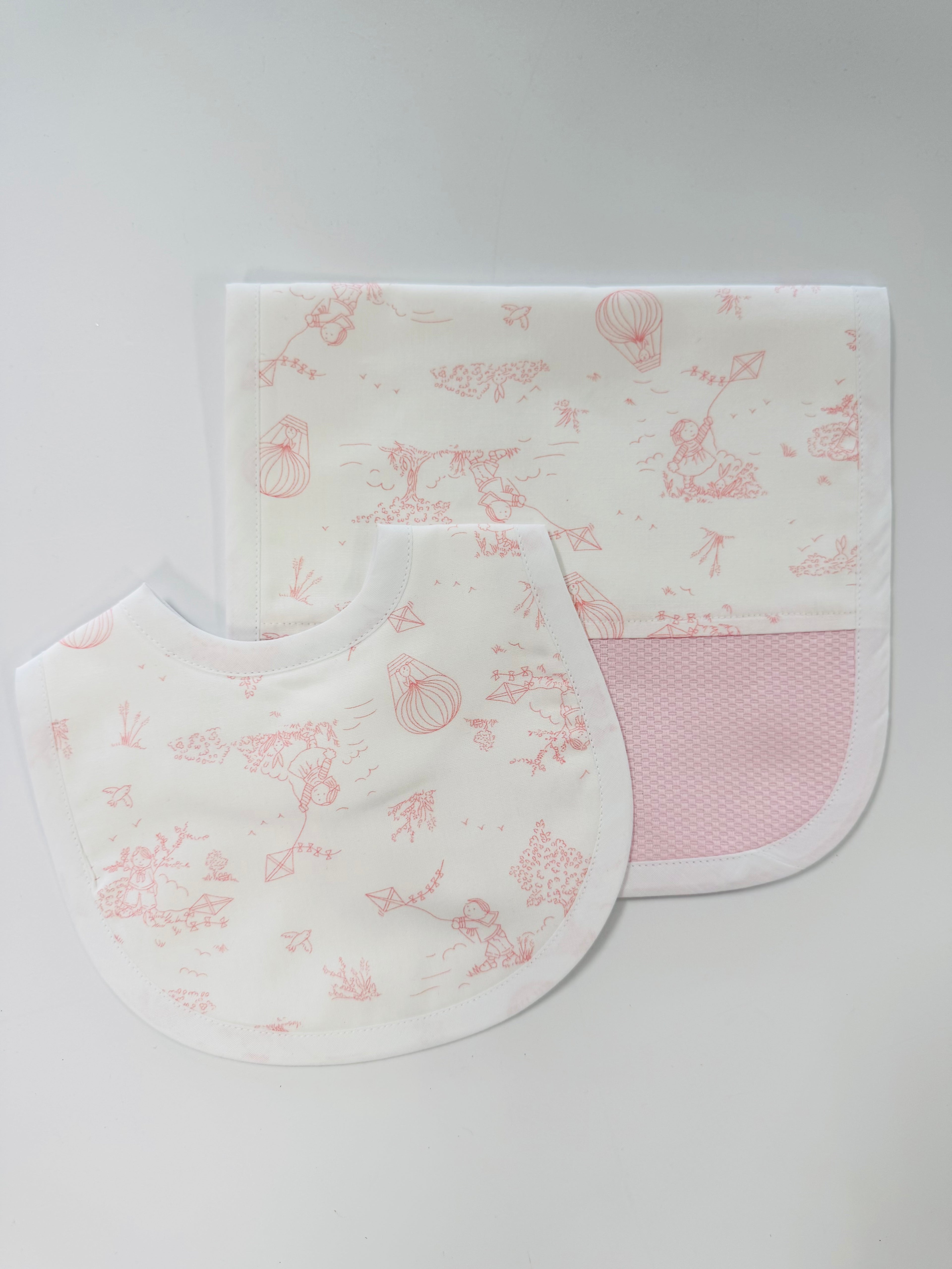 Toile Tales Bibs & Burp Cloth