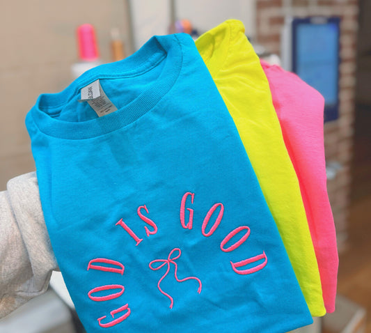 God is good neon tees