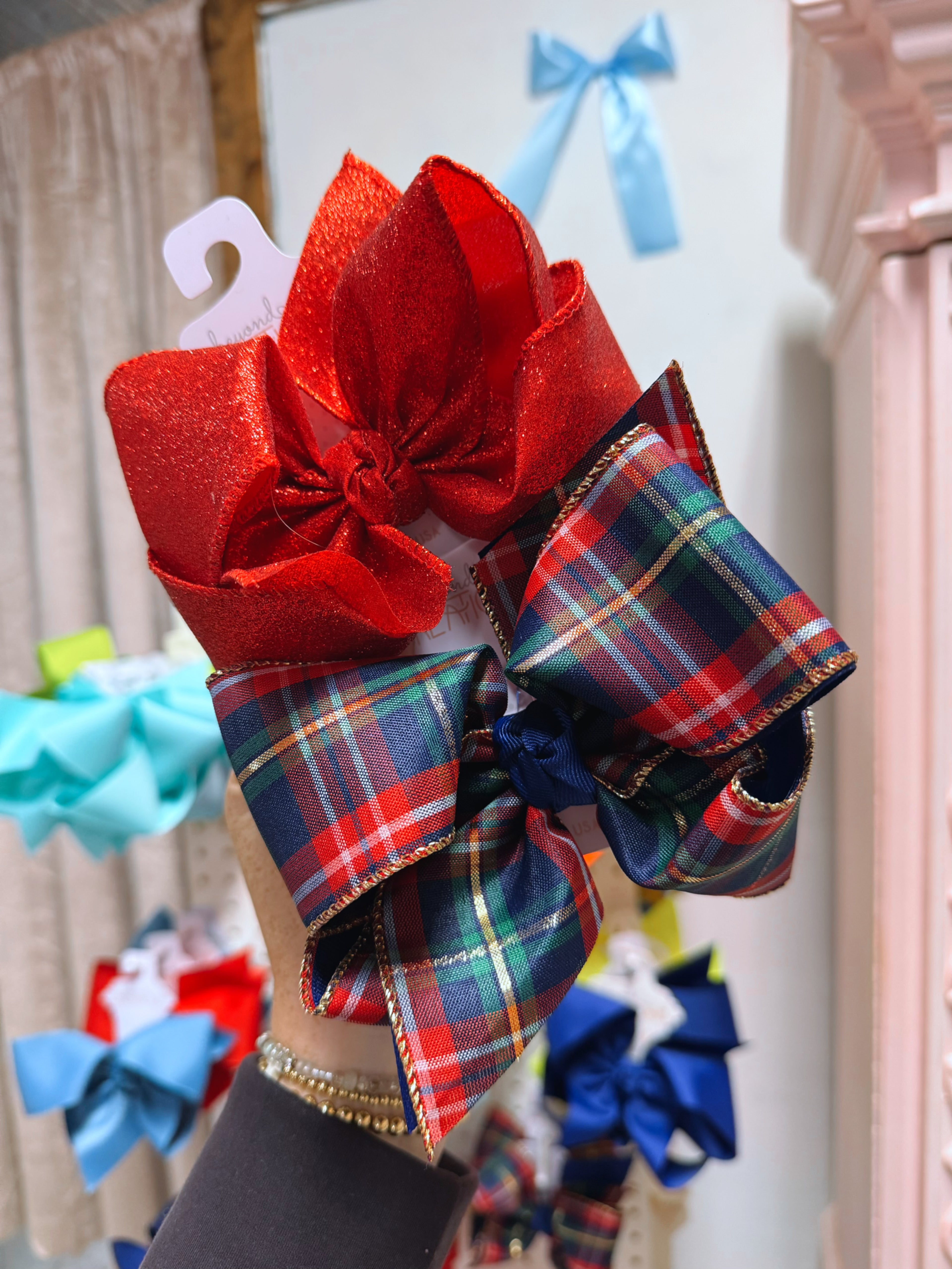 Red Glitter Beyond Creation Bow 5.5 inch