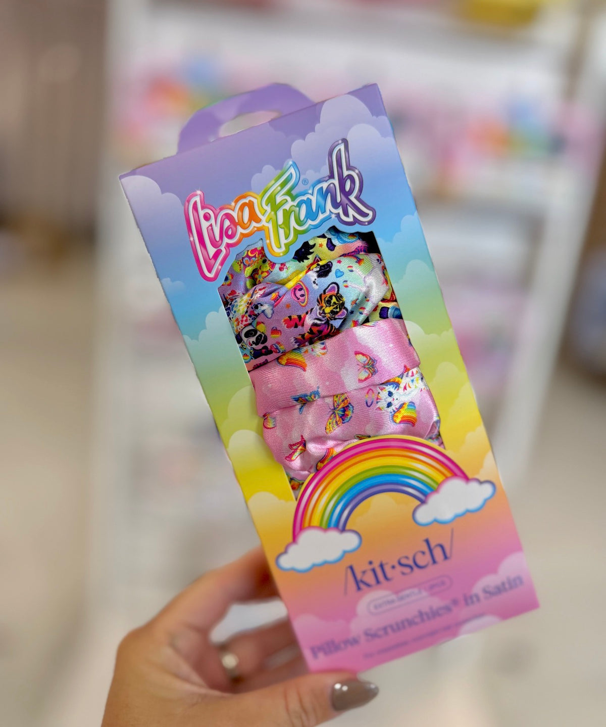 Kitsch X Lisa Frank Satin Scrunchies