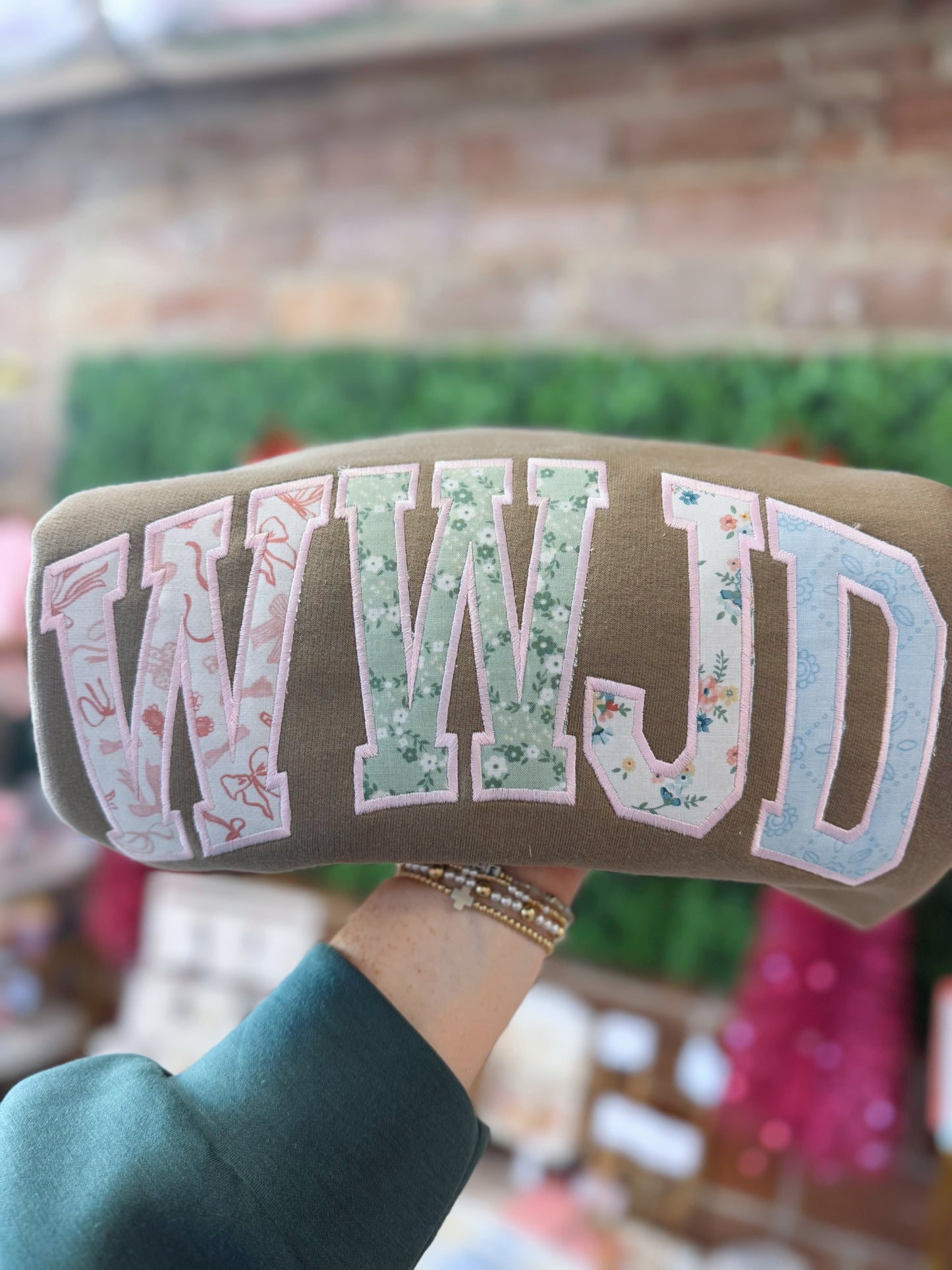 WWJD Applique Sweatshirt