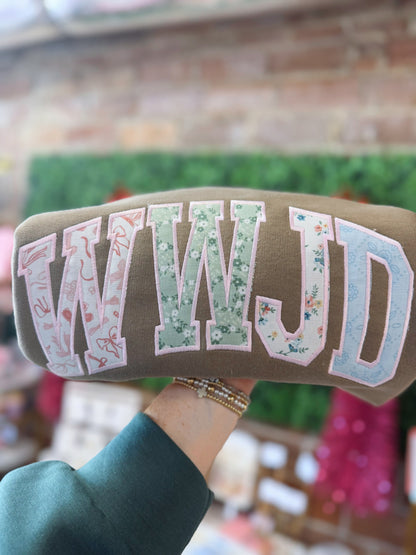 WWJD Applique Sweatshirt