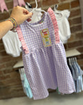 Girl’s Lavender Gingham Dress