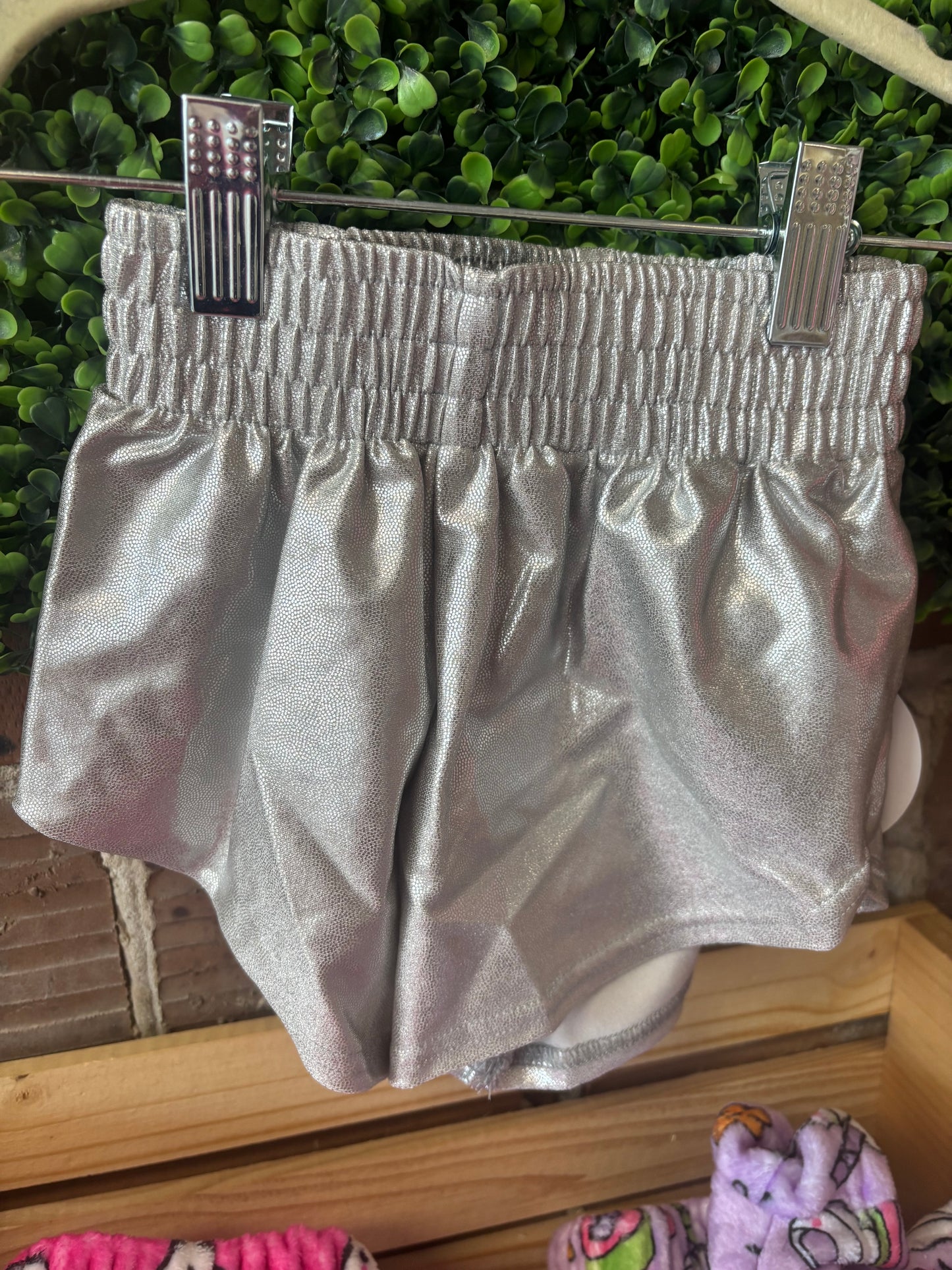 Girl’s Silver Shimmer Shorts