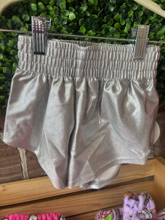 Girl’s Silver Shimmer Shorts