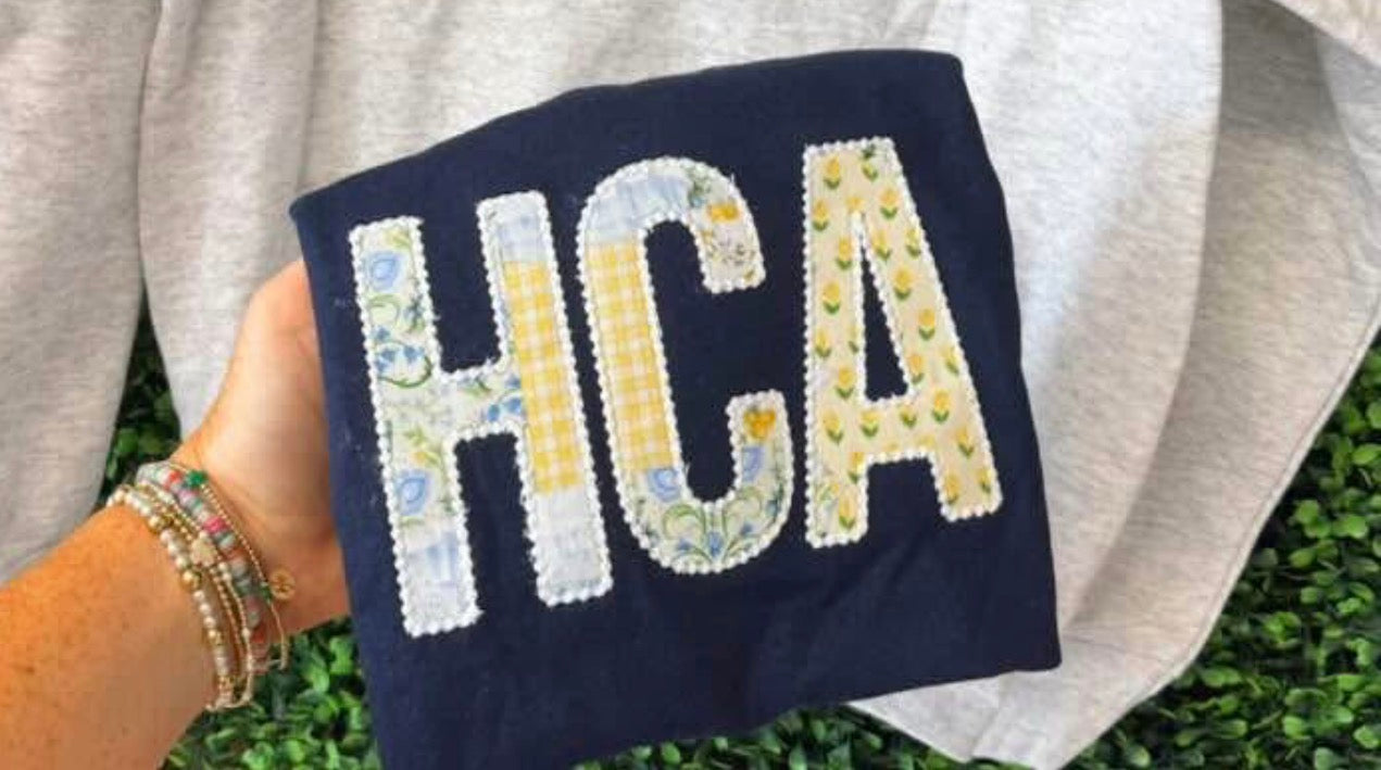 Pearl font patch school tee