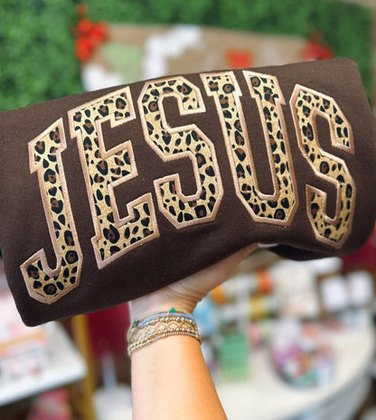 Brown Applique Sweatshirt