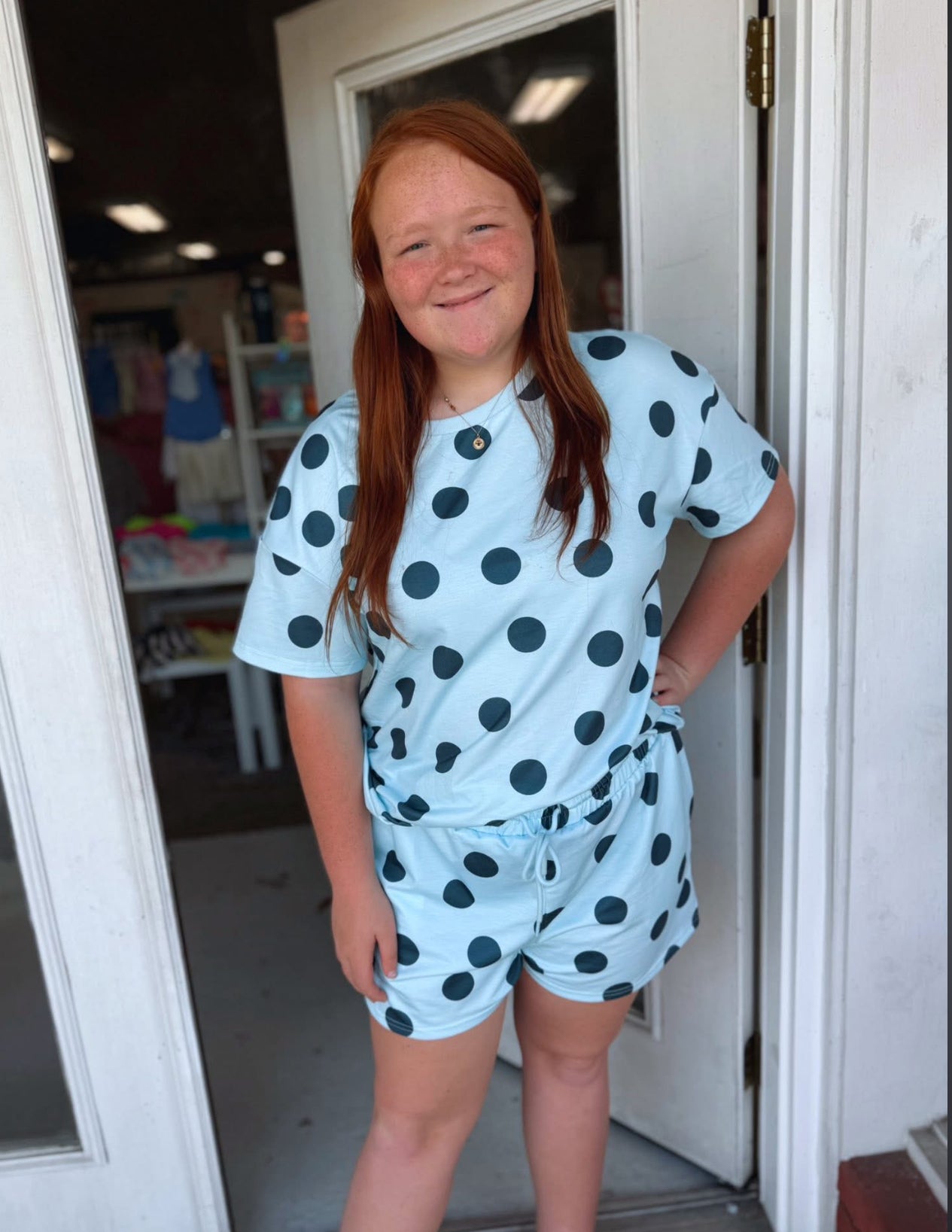 Women's Polka Dot Short Set