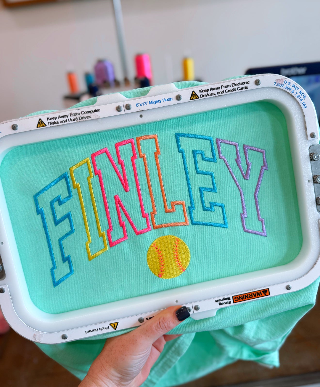 Varsity name with ball tee