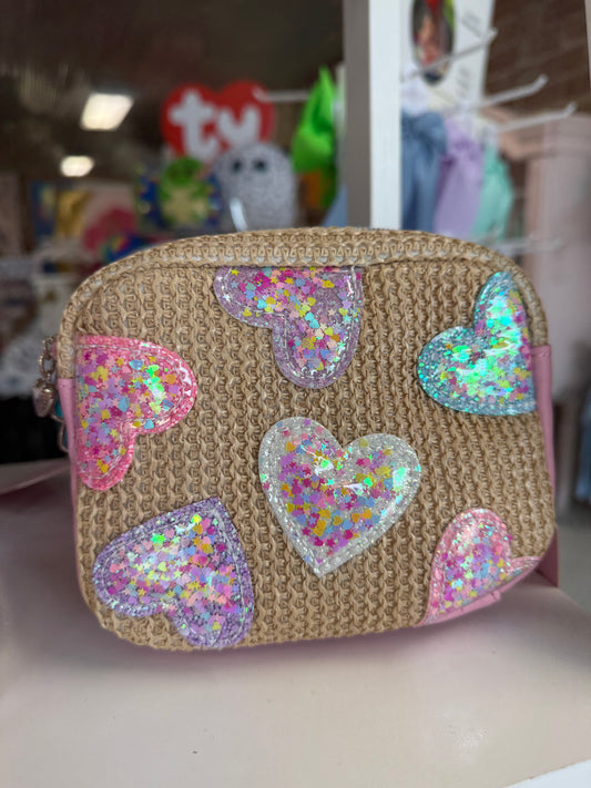 Heart straw crossbody