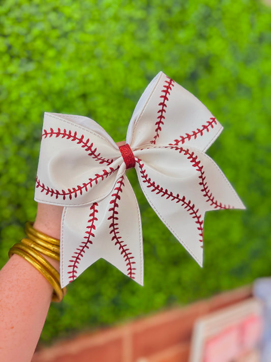 Beyond Creation Baseball Ponytail Bow