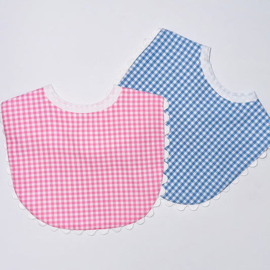 Scallop & Gingham Bibs