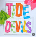 Crooked letter appliqué