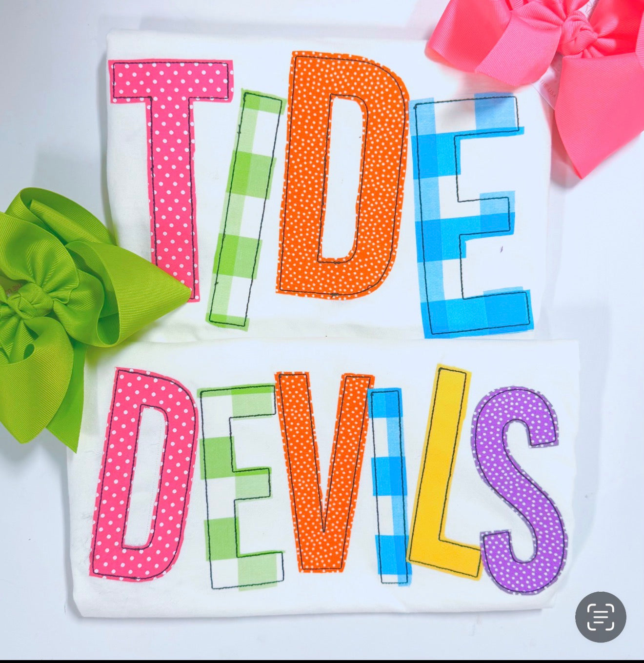 Crooked letter appliqué