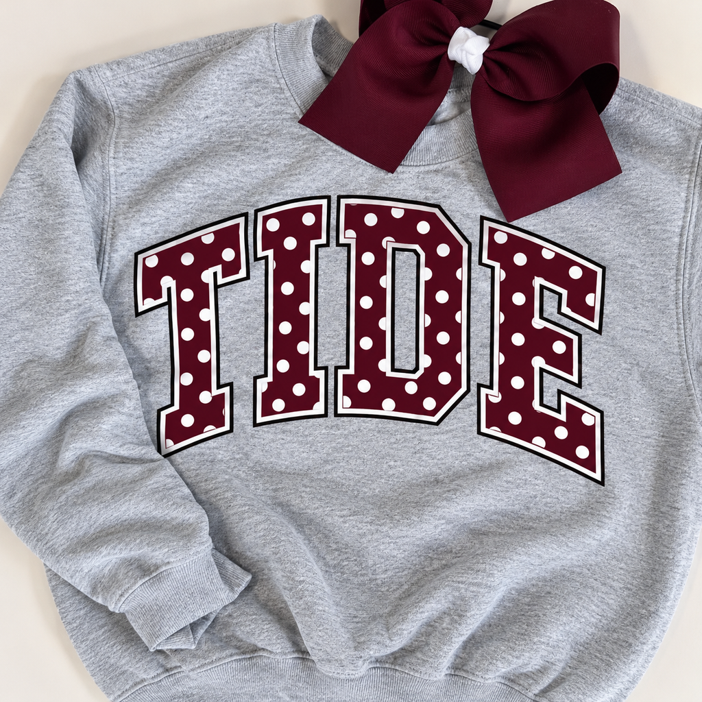 Polka dot school sweatshirt sale