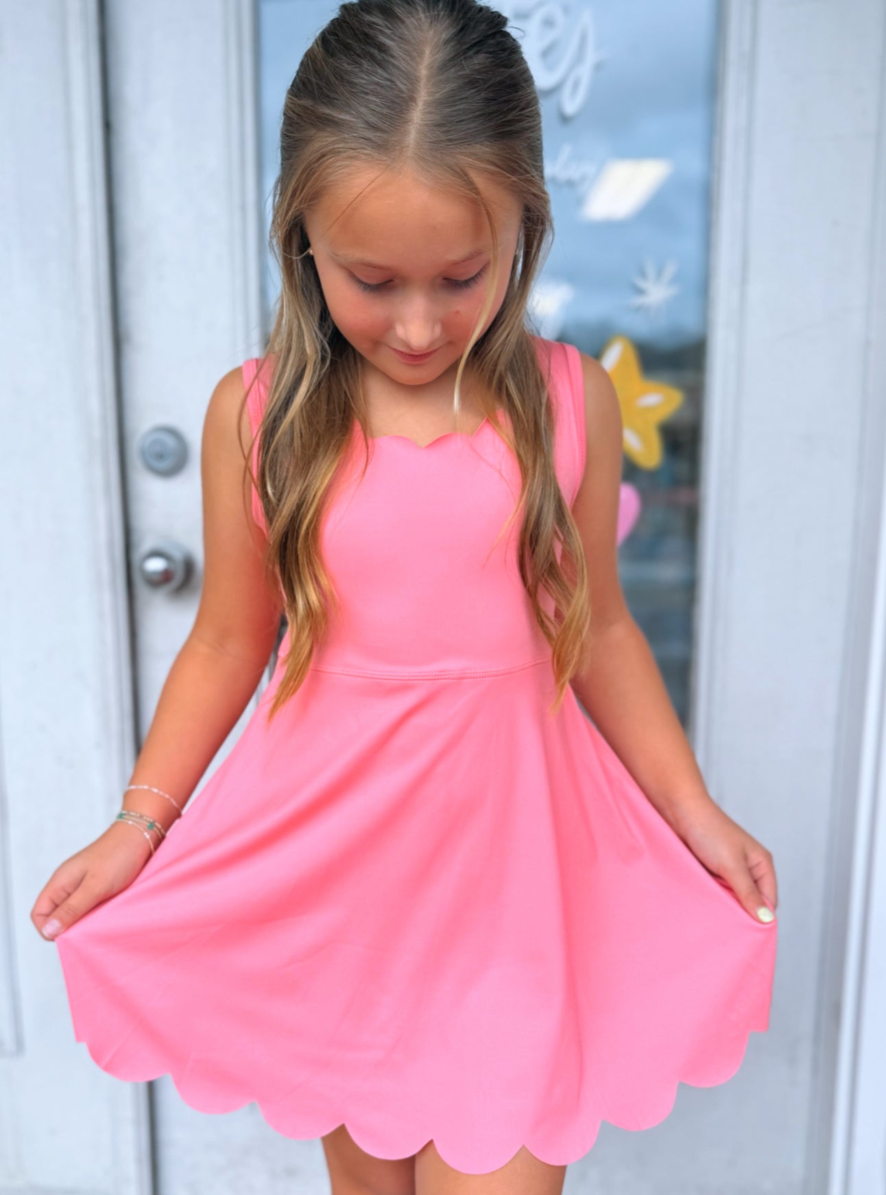 Girls Scalloped Athletic Dress