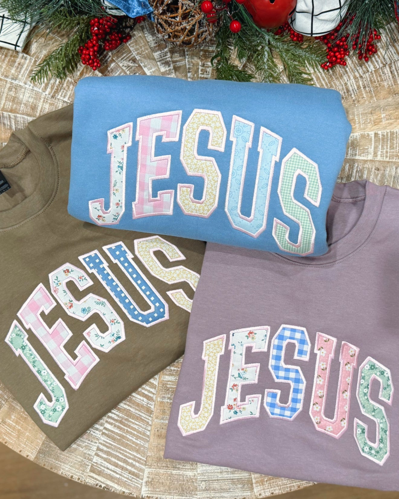 Mystery Jesus appliqué sweatshirt