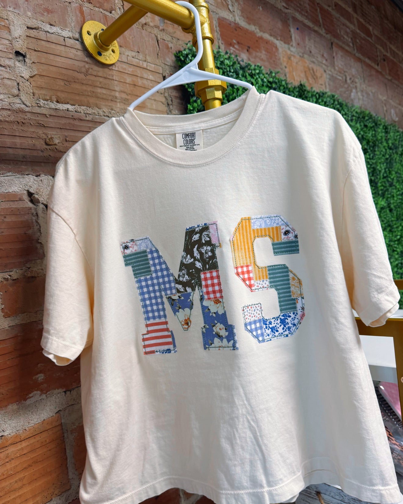 Patchwork state tee
