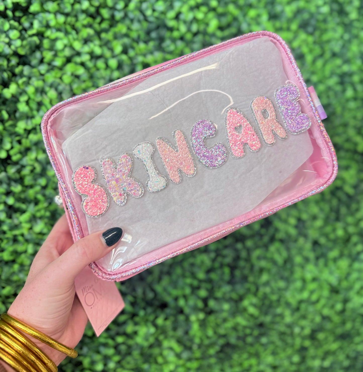 Skincare clear cosmetic pouch