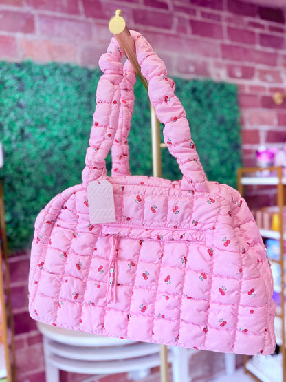 Quilted Puff Duffle Bag