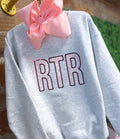 Pearl font toile with bow sweatshirt