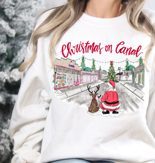 Christmas on canal sweatshirt