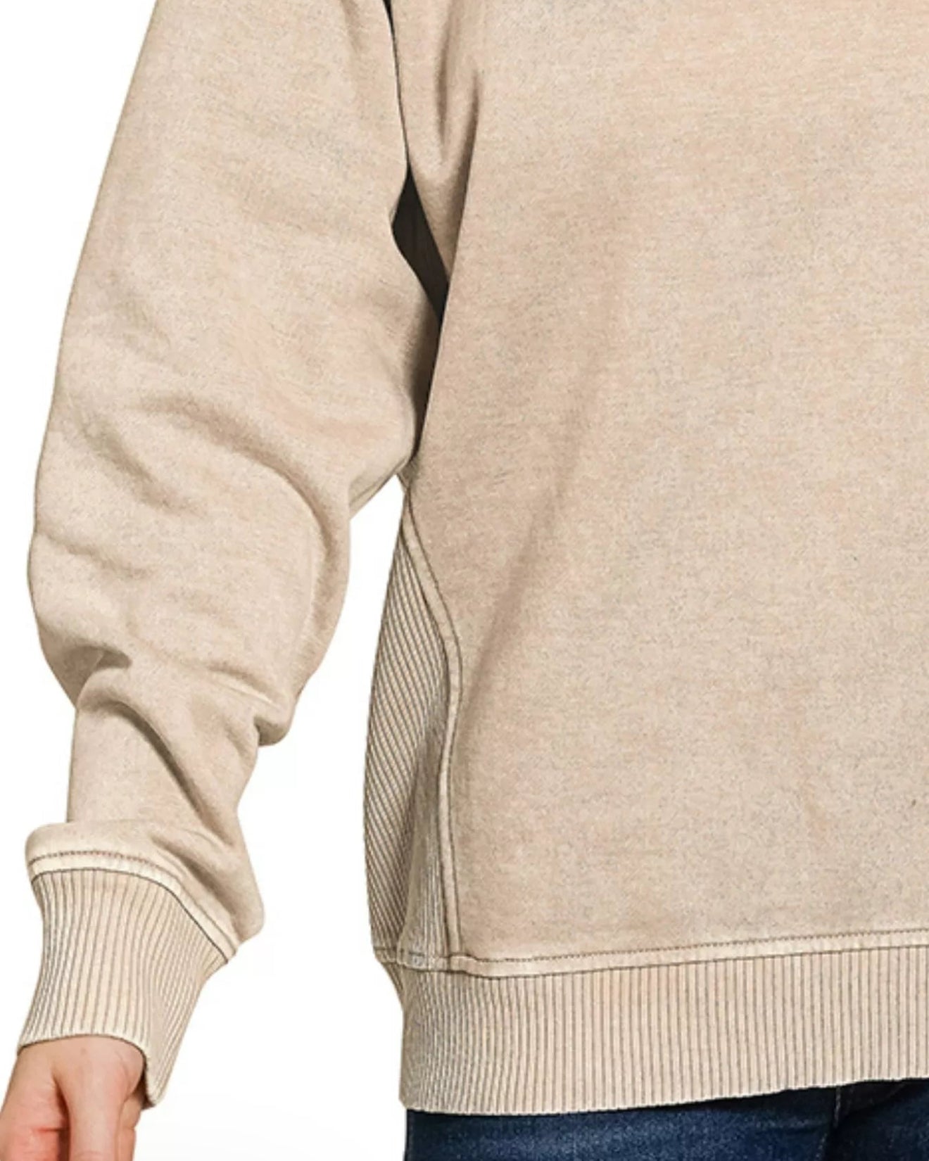 Ribbed side sweatshirts