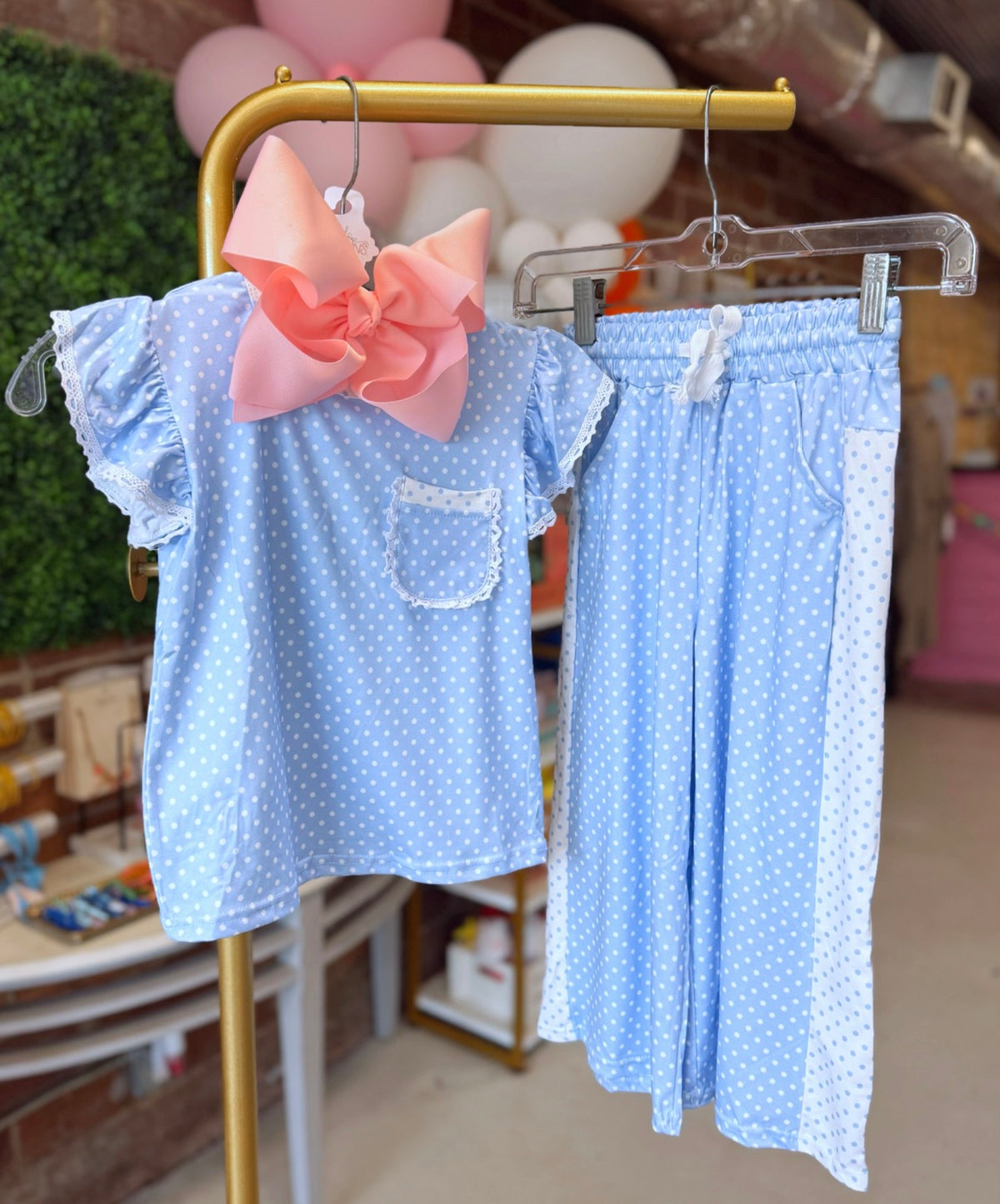Girl's Polka Dot Pant Set