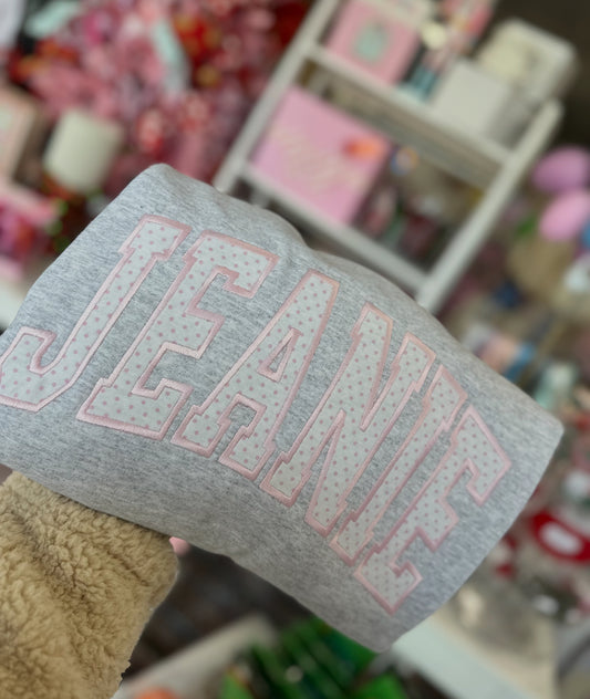 Ash with pink polka dots