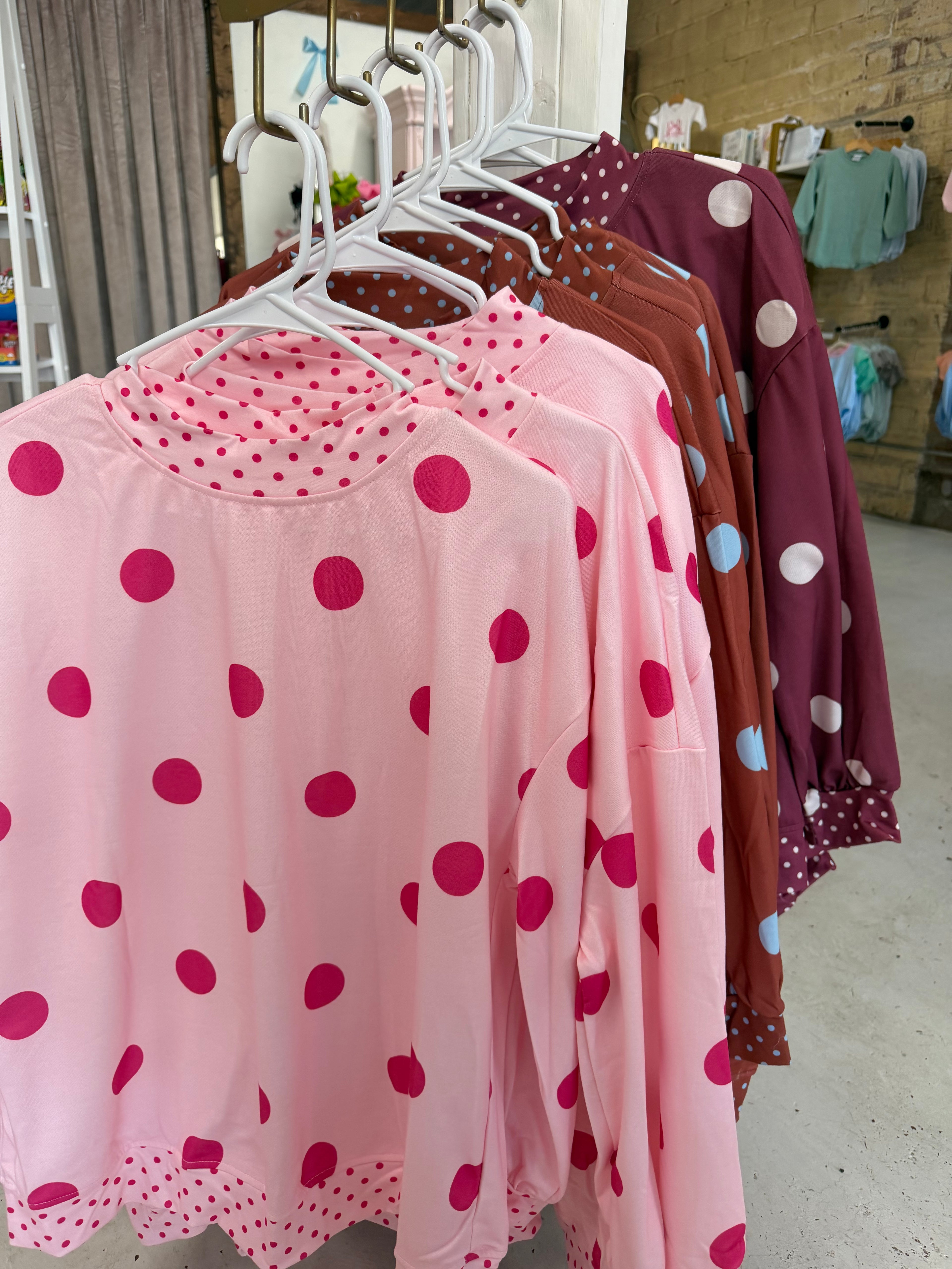 Polka dot sweatshirt