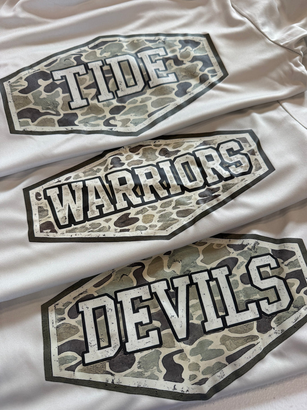 Camo mascot tee