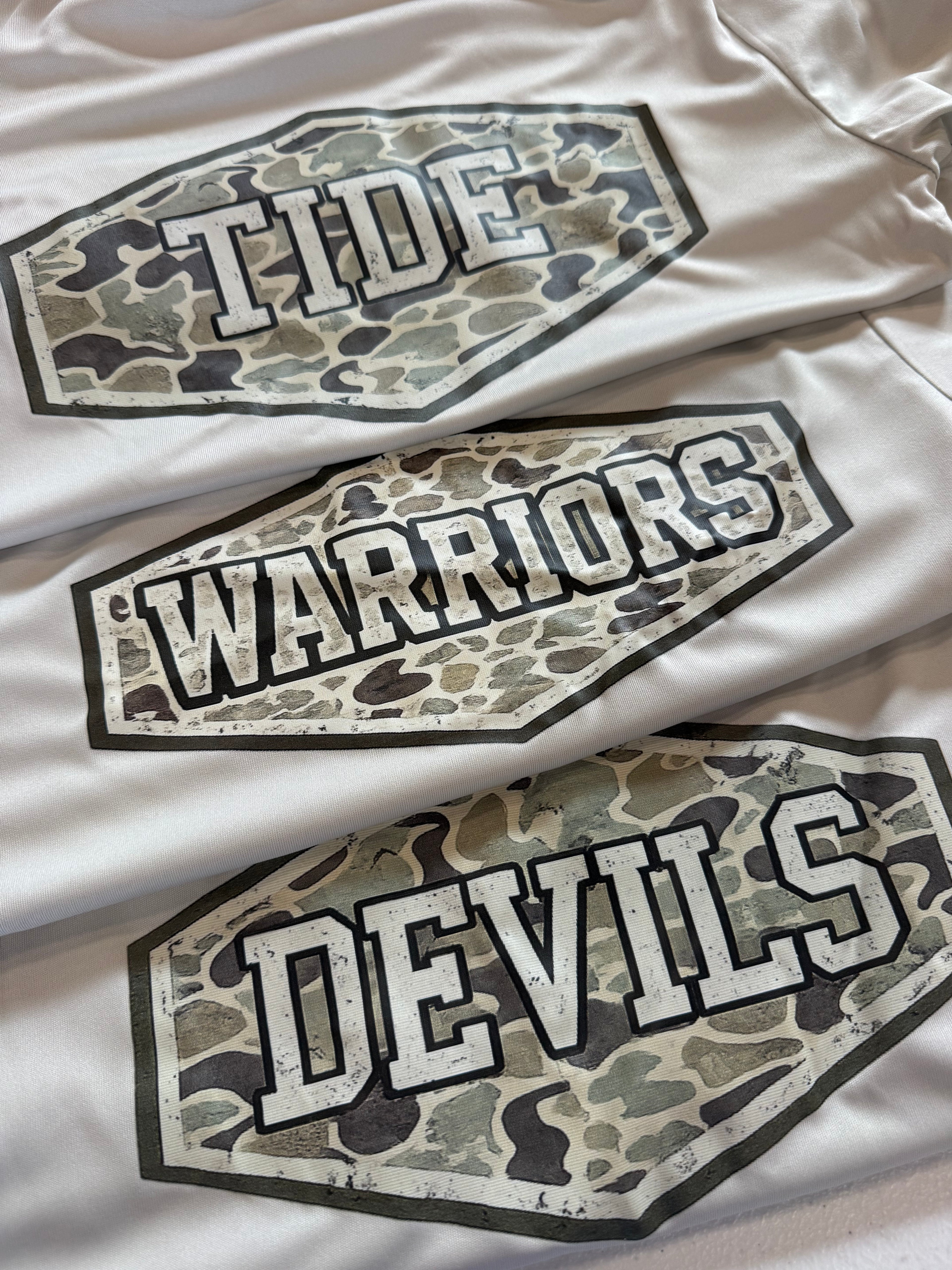 Camo mascot tee