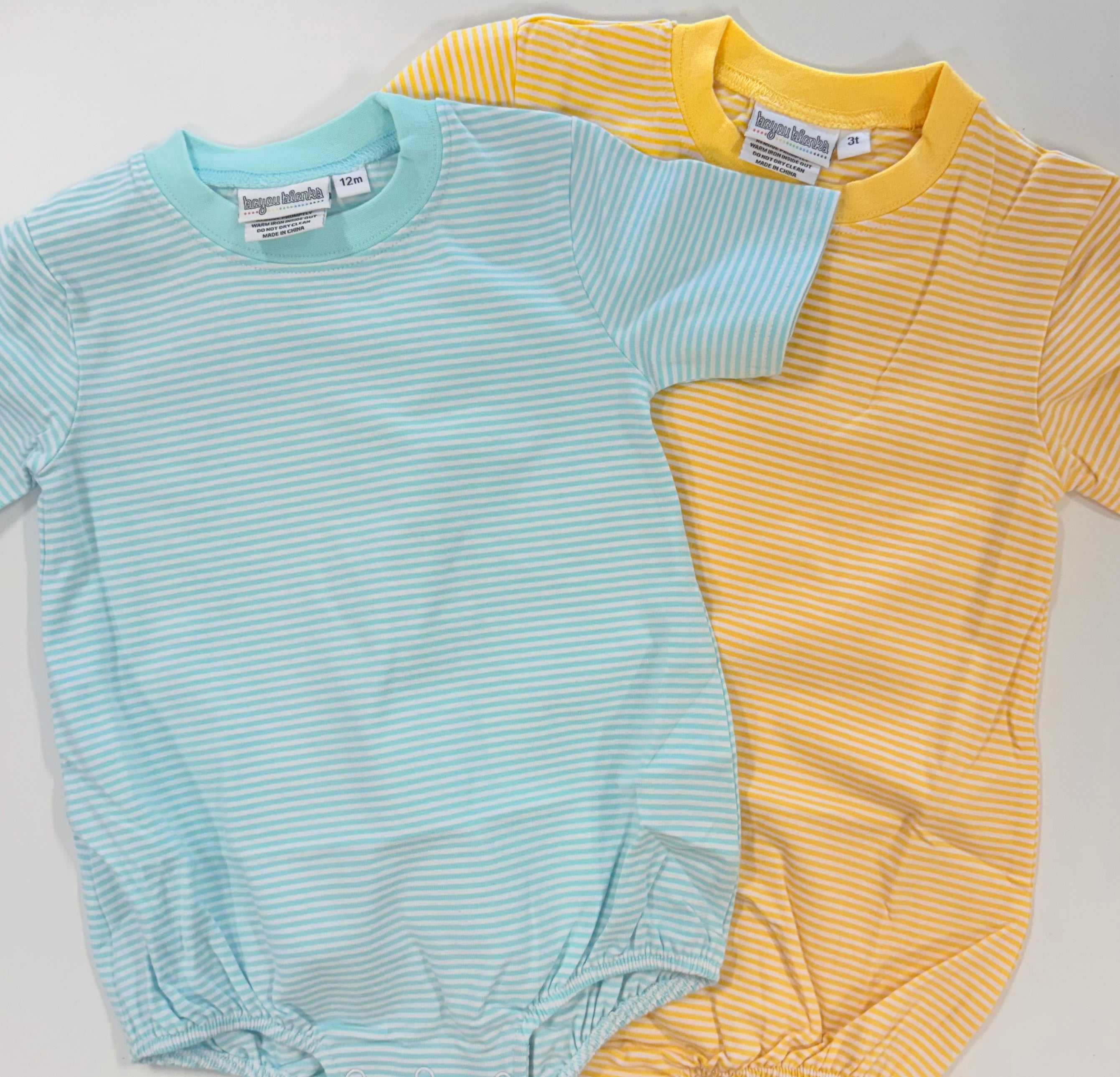 Short sleeved striped t shirt bubbles
