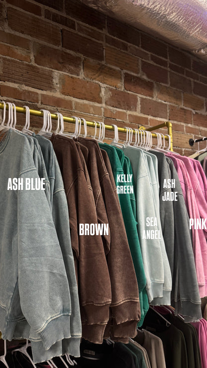 Zenana Cross Neck Sweatshirt