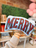 Plaid merry sweatshirt