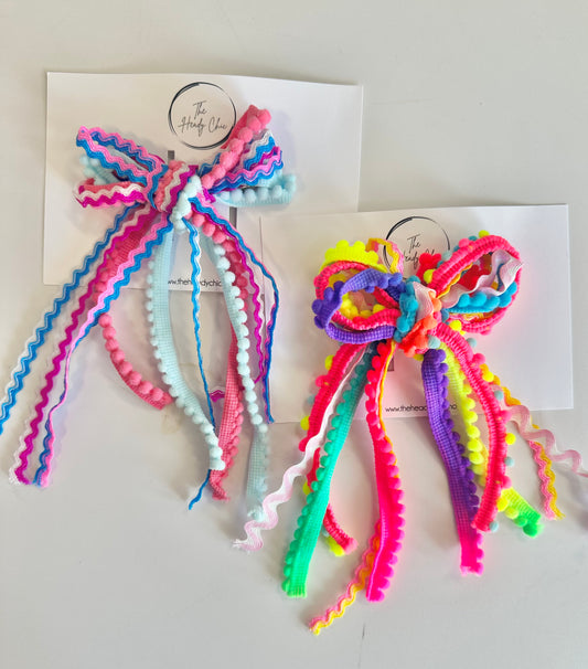 She used to tie her hair in ribbons and bows clip
