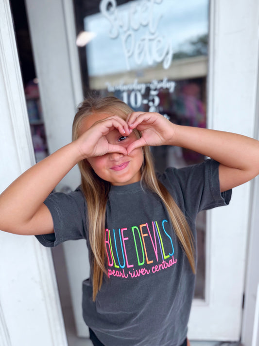 Neon Line-Up School Tee