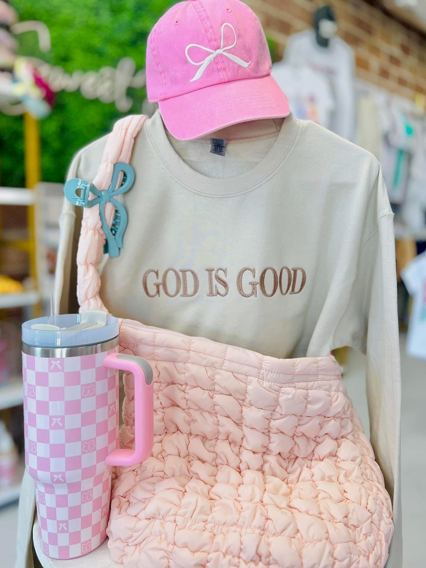 God Is Good Sweatshirt (tan)